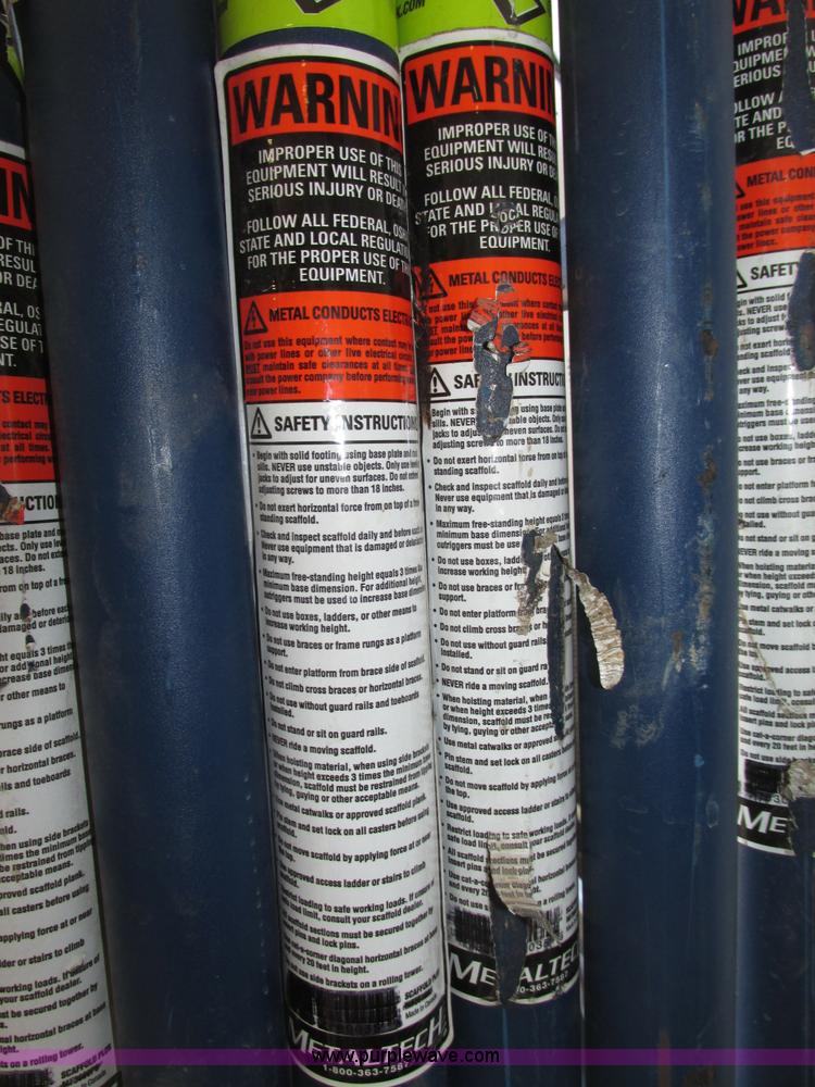 image for item AE9302 (5) sets of Metal Tech Safer Stack scaffolding