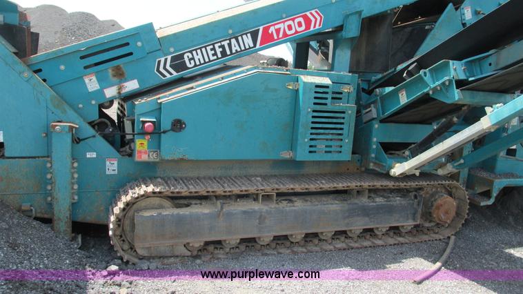 image for item G9266 2008 Powerscreen Chieftain 1700 mobile screen