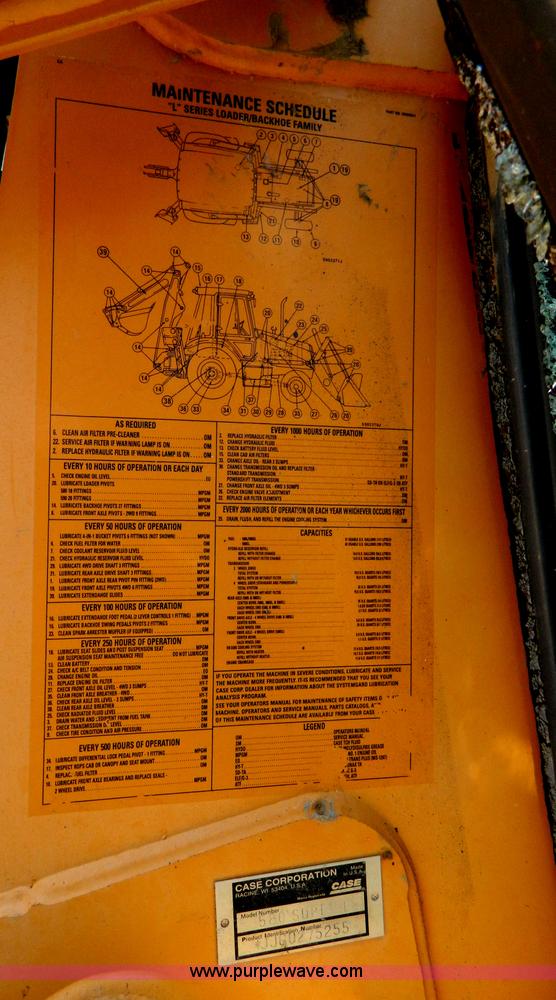 image for item H2457 2000 Case 580 Super L backhoe