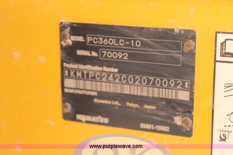 image for item H2983 2012 Komatsu PC360LC-10 excavator