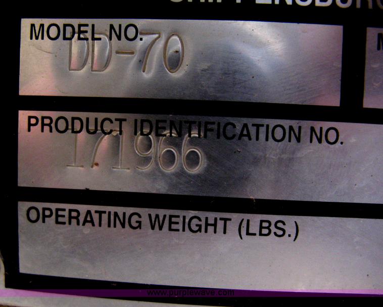 image for item H5362 2002 Ingersoll Rand DD70 articulated smooth drum vibratory roller