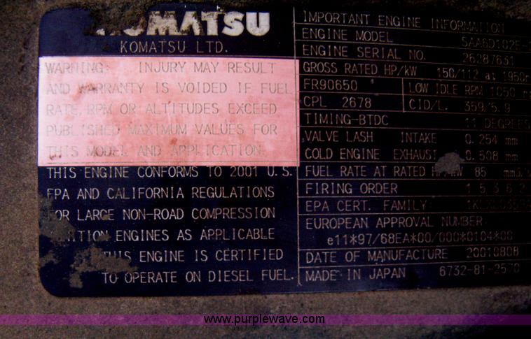 image for item H5383 2003 Komatsu PC228US-3 excavator