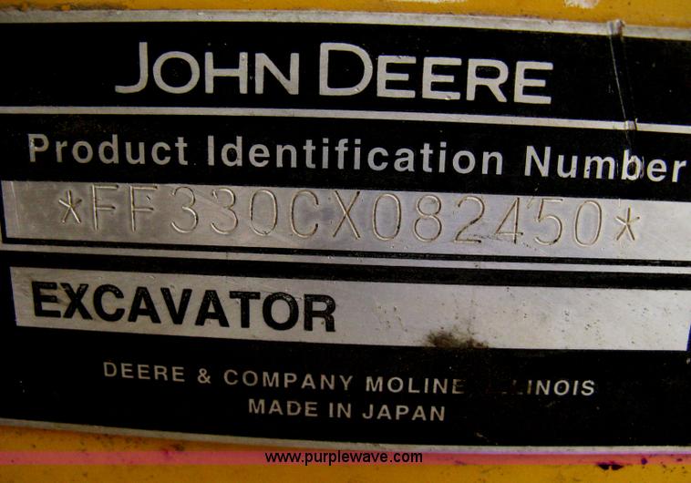 image for item H5410 2003 John Deere 330C LC excavator