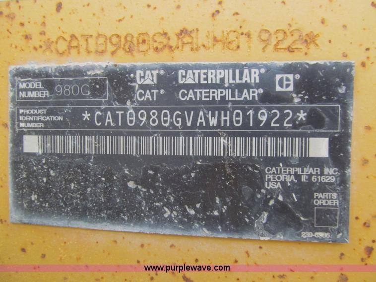 image for item H8940 2004 Caterpillar 980G wheel loader