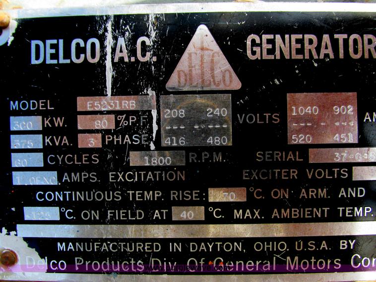 image for item I3902 Delco AC generator