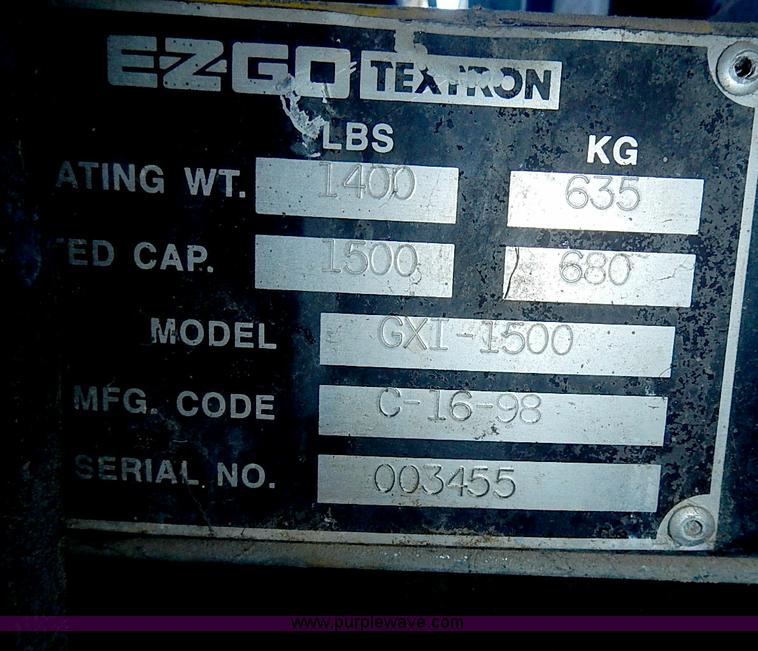 image for item BA9216 EZ GO GXT-1500 utility cart