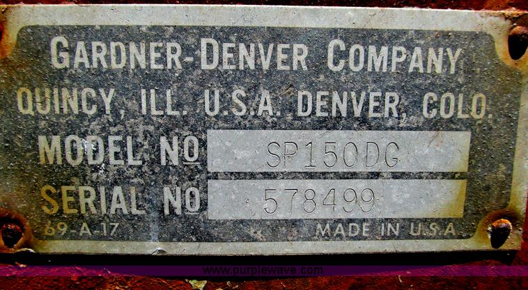 image for item G9256 Gardner Denver SP150DG air compressor