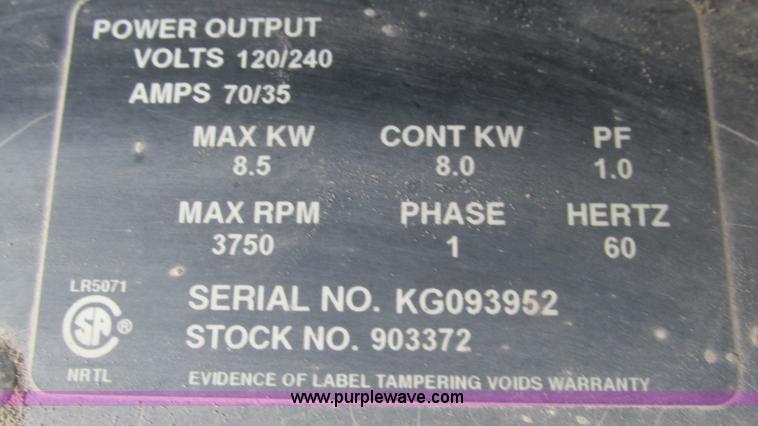 image for item G9258 Miller Bobcat 225G welder generator