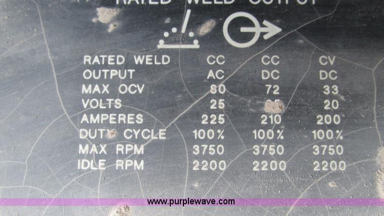 image for item G9258 Miller Bobcat 225G welder generator