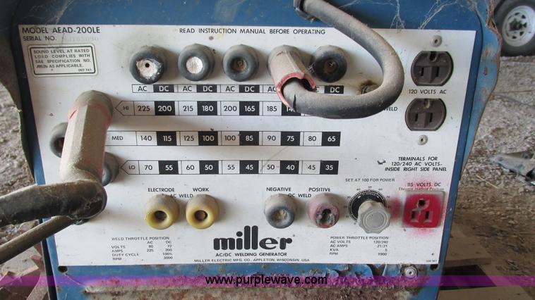 image for item G9260 Miller AEAD-200LE welder generator