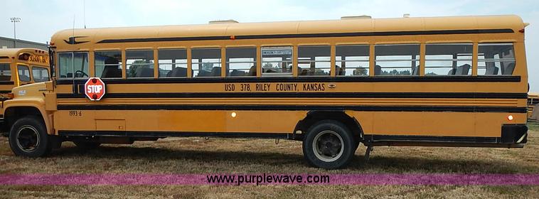 image for item I3561 1993 Chevrolet Blue Bird school bus