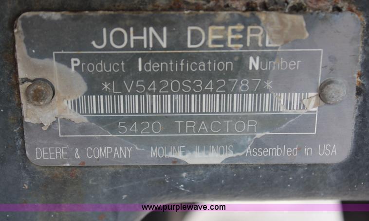 image for item J1026 2003 John Deere 5420 tractor