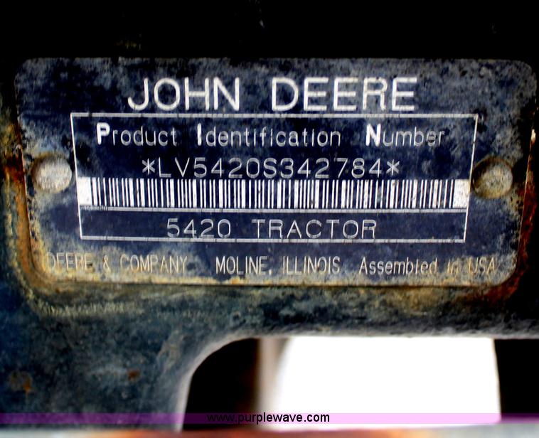 image for item J1036 2003 John Deere 5420 tractor