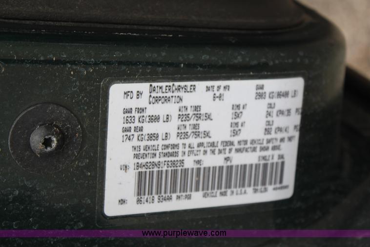 image for item J1155 2001 Dodge Durango SUV