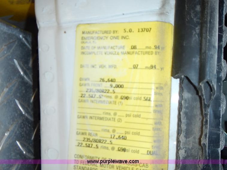 image for item J1231 1995 Freightliner FL70 Emergency truck