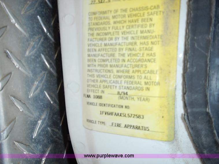 image for item J1231 1995 Freightliner FL70 Emergency truck