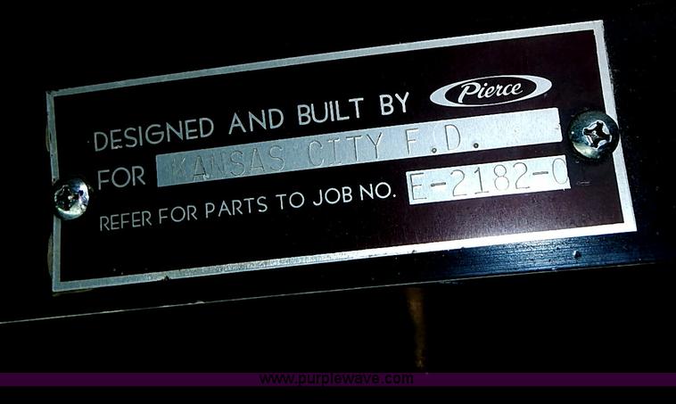 image for item J1236 1984 Pierce fire truck