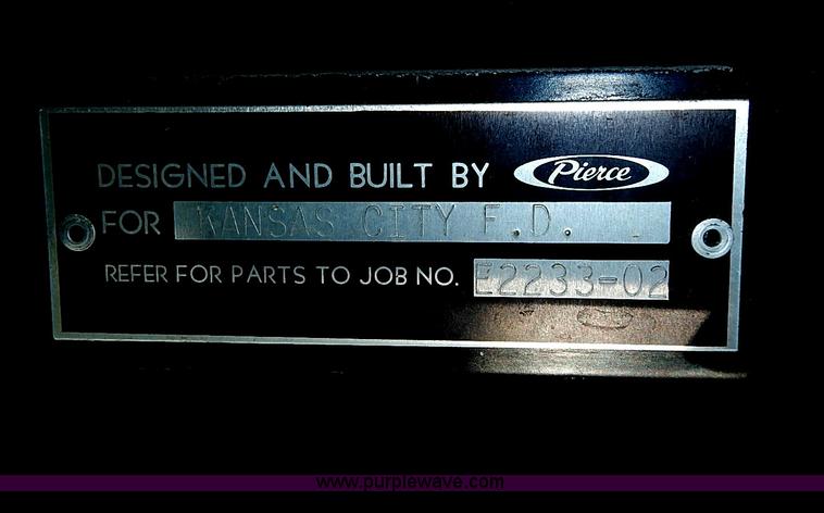 image for item J1237 1984 Pierce fire truck