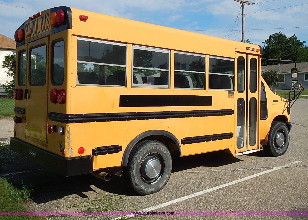 1996 Ford E350 Collins school bus in Chapman, KS Item J3189 sold