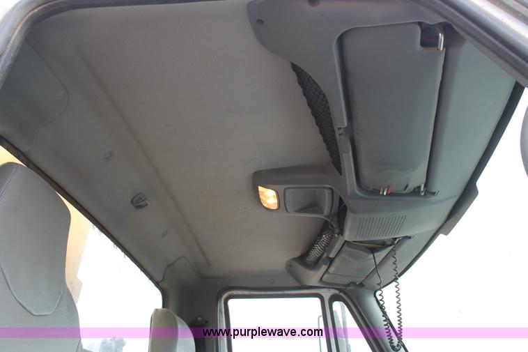 image for item C3934 2003 International DuraStar 4300 flatbed truck with crane