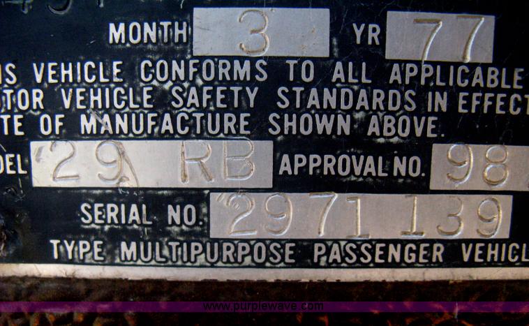 image for item H5348 1977 Vogue Country Club 254 motor home