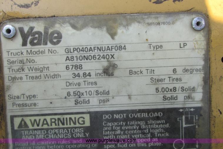 image for item I3494 Yale forklift