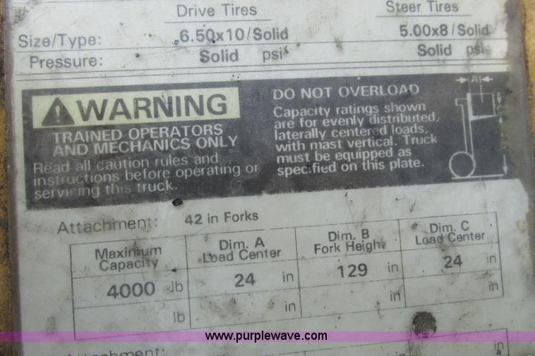 image for item I3494 Yale forklift