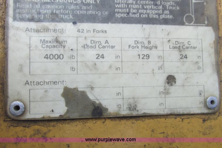 image for item I3494 Yale forklift