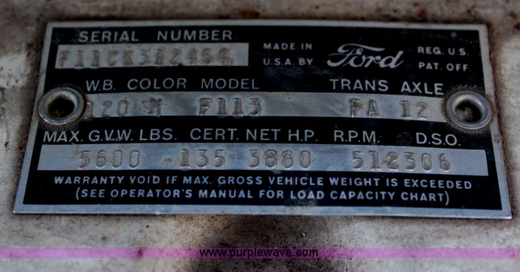 image for item J1102 1962 Ford 100 pickup truck