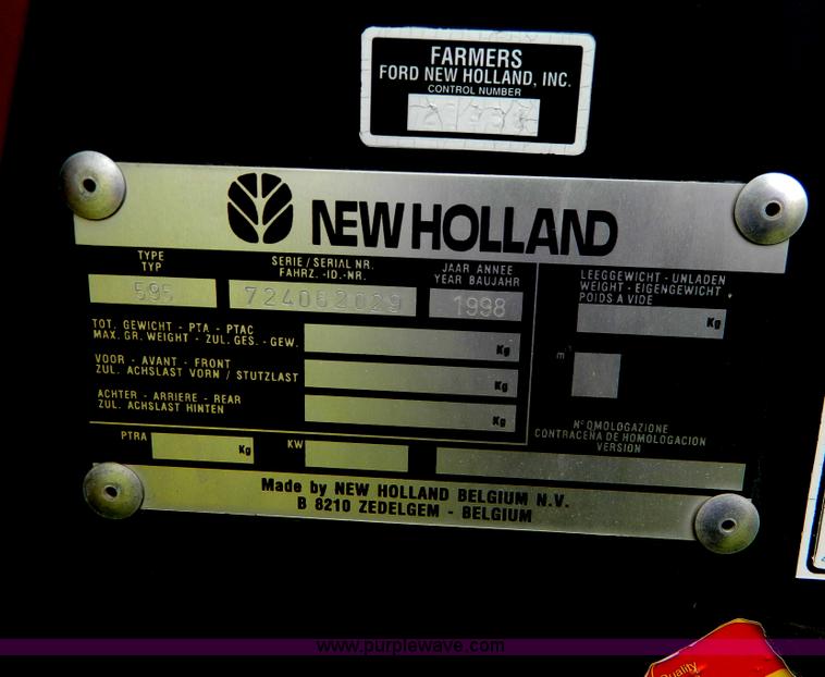 image for item AX9721 1998 New Holland 595 large square baler