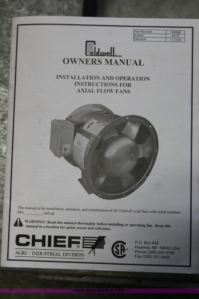 image for item BA9196 (2) Caldwell grain bin drying fans with propane burner