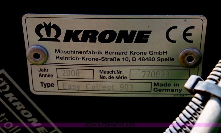 image for item C3937 2008 Krone Easy Collect 903 head