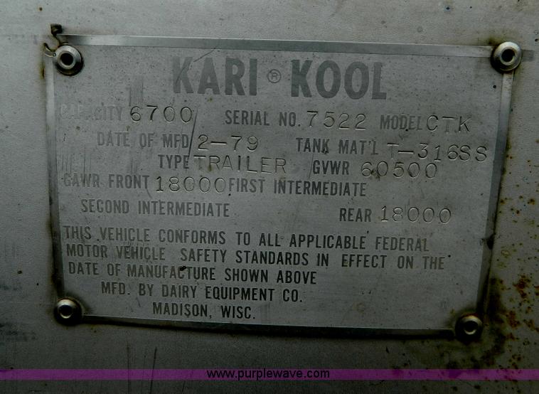 image for item H2446 1979 Kari Kool CTK tanker