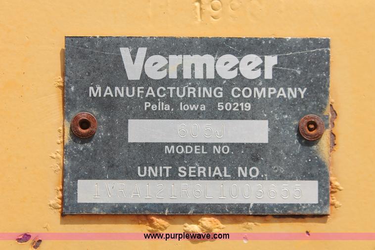 image for item H5628 1991 Vermeer 605 Super J round baler