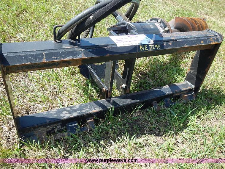 image for item J2143 Danuser hydraulic post hole digger skid steer attachment