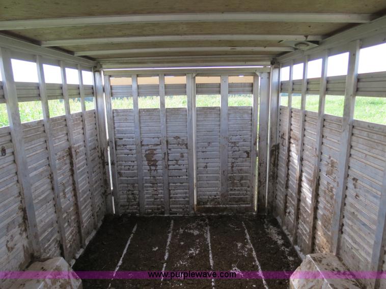 image for item F4957 2001 Eby Ruff Neck 26' aluminum gooseneck stock trailer