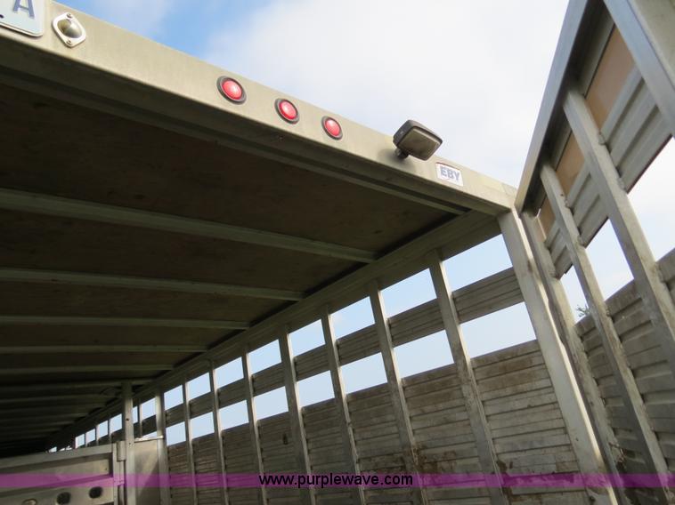 image for item F4957 2001 Eby Ruff Neck 26' aluminum gooseneck stock trailer