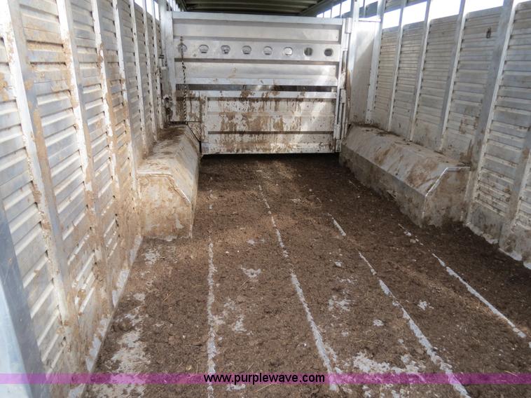 image for item F4957 2001 Eby Ruff Neck 26' aluminum gooseneck stock trailer