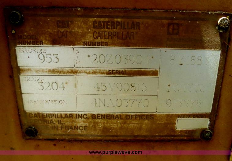 image for item F4967 1991 Caterpillar 953 track loader