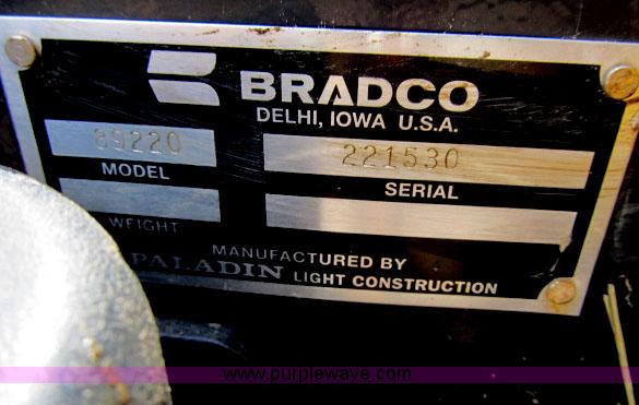 image for item F4975 Bradco 625 trencher skid steer attachment