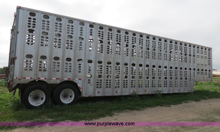 image for item I9533 1989 Wilson PSDCL-206 48' aluminum cattle pot trailer