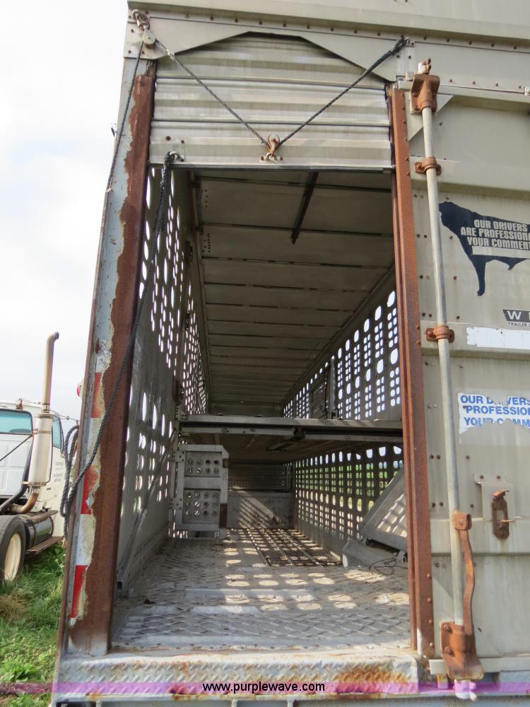 image for item I9533 1989 Wilson PSDCL-206 48' aluminum cattle pot trailer