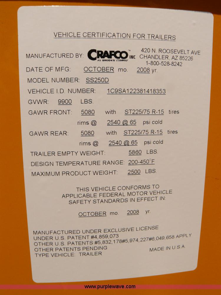image for item F2038 2008 Crafco SS250D crack sealer