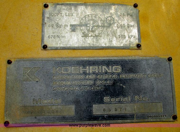 image for item F7446 1985 Bomag MPH 100R asphalt recycler