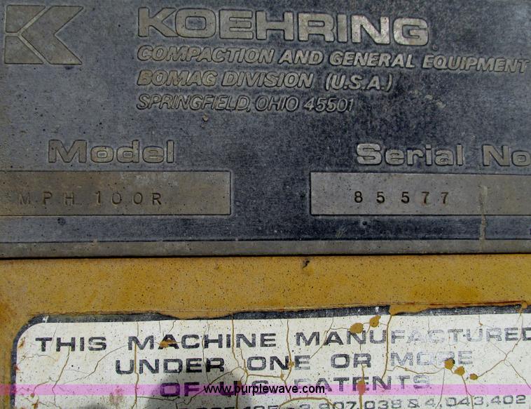 image for item F7446 1985 Bomag MPH 100R asphalt recycler