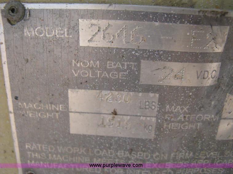 image for item H5314 2001 JLG 2646E2 scissor lift