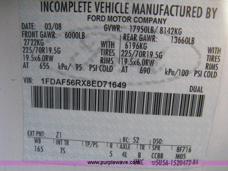 image for item H5334 2008 Ford F550 XL Super Duty flatbed truck