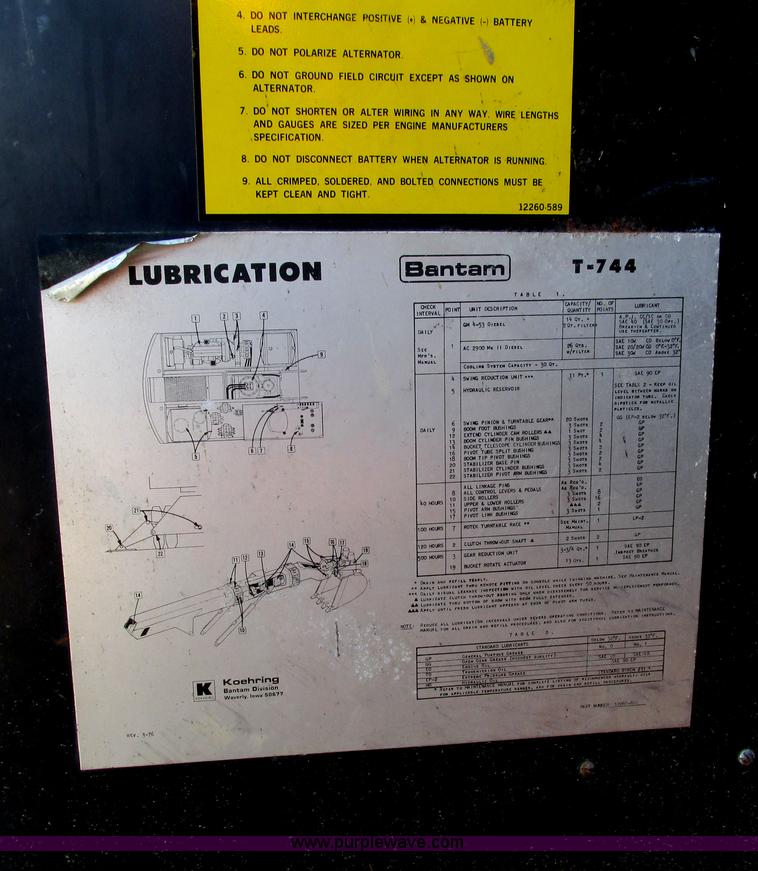 image for item I4160 1982 Koehring 424 rubber tire excavator