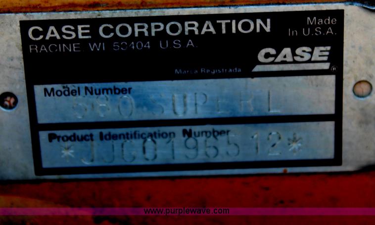 image for item J1162 1996 Case 580 Super L backhoe