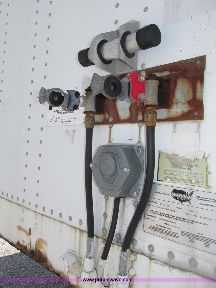 image for item F7465 1992 Wabash SA-96MC dry van trailer